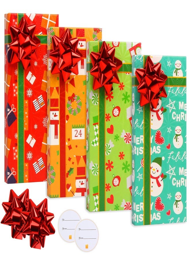 STEFORD 8 Pack Christmas Gift Card Holders Boxes with Bows and Name Tags for Christmas Party Favors Gifts,6.3”x2.8”x0.6” - Image 2